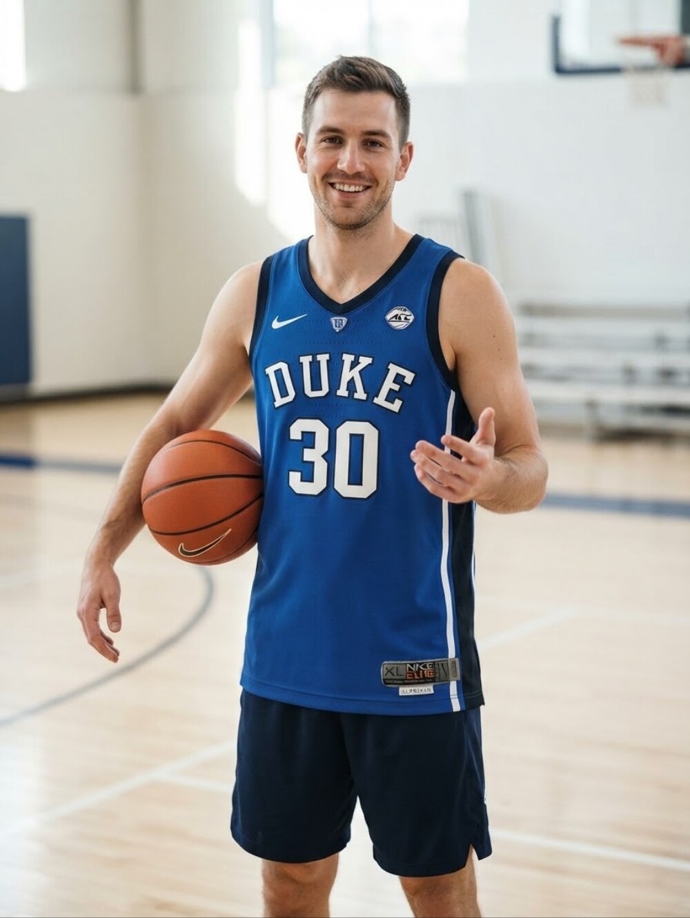 Nike Elite Duke Blue Devils #30 Basketball Jersey Blue Size XL (+2 Length)